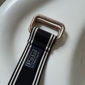 Ralph Lauren Black and White Ribbon Belt